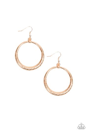 Paparazzi Modern Shimmer - Rose Gold Earrings