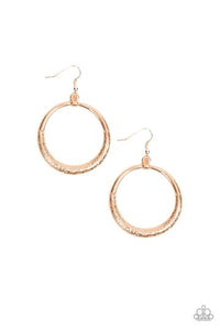 Paparazzi Modern Shimmer - Rose Gold Earrings