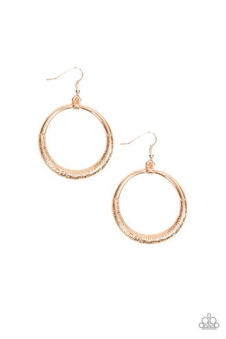 Paparazzi Modern Shimmer - Rose Gold Earrings