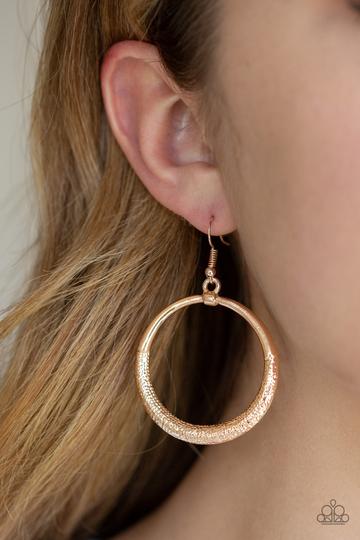 Paparazzi Modern Shimmer - Rose Gold Earrings