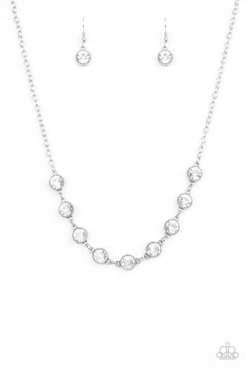 Paparazzi Starlit Socials - White Necklace