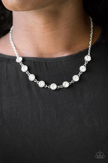 Paparazzi Starlit Socials - White Necklace