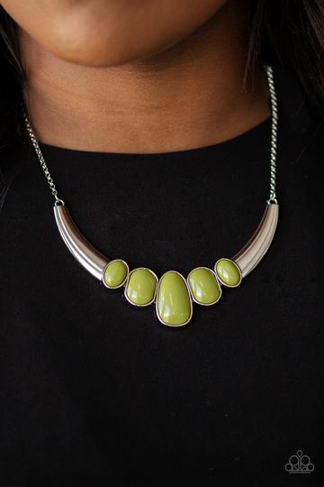 Paparazzi A BULL House - Green Necklace