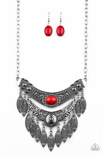 Paparazzi Island Queen - Red Necklace