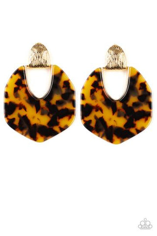 Paparazzi My Animal Spirit - Gold Earrings