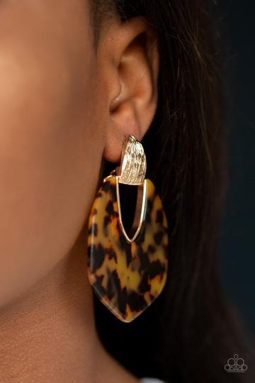 Paparazzi My Animal Spirit - Gold Earrings
