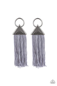 Paparazzi Oh My GIZA - Silver Earrings