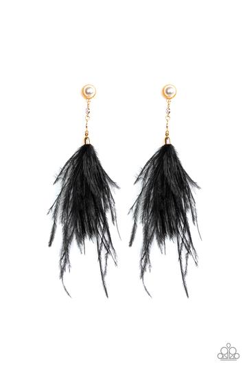 Paparazzi Vegas Vixen - Black Earrings