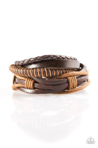 Paparazzi Trailbreaker - Brown Bracelet