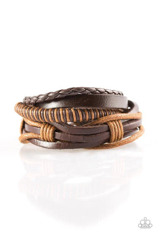 Paparazzi Trailbreaker - Brown Bracelet