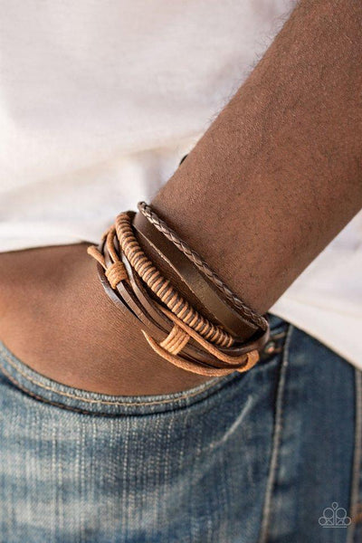 Paparazzi Trailbreaker - Brown Bracelet
