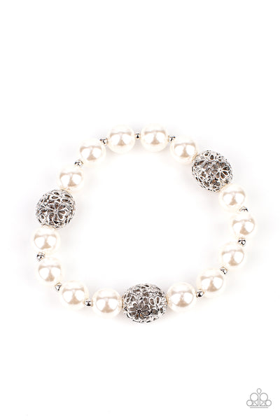 Paparazzi Upscale Whimsy - White Bracelet