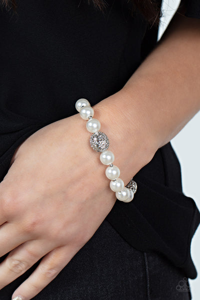 Paparazzi Upscale Whimsy - White Bracelet