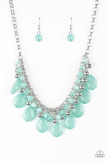 Paparazzi Trending Tropicana - Green Necklace