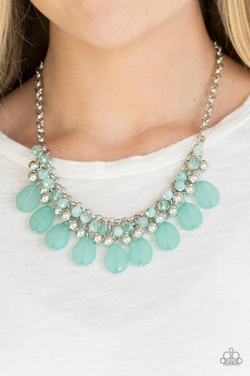 Paparazzi Trending Tropicana - Green Necklace