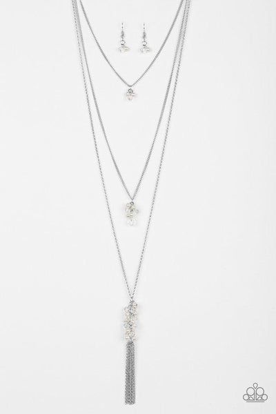 Paparazzi Crystal Cruiser - White Necklace