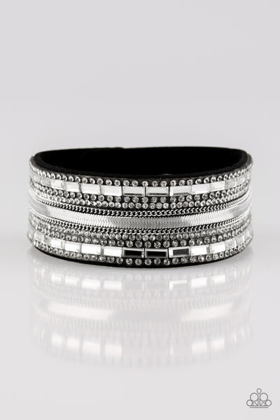 Paparazzi Teasingly Tomboy - Black Bracelet