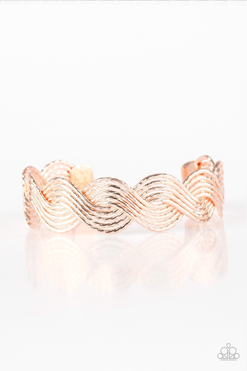 Paparazzi Braided Brilliance - Rose Gold