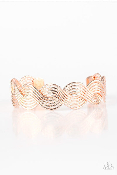 Paparazzi Braided Brilliance - Rose Gold