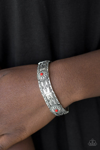 Paparazzi Southern Borders - Red Bracelet