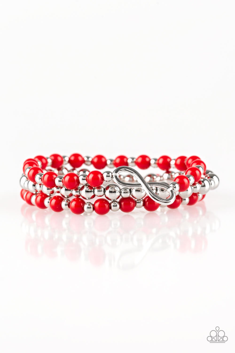 Paparazzi Immeasurably Infinite - Red Bracelet