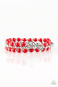Paparazzi Immeasurably Infinite - Red Bracelet