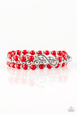 Paparazzi Immeasurably Infinite - Red Bracelet