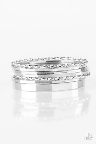 Paparazzi Basic Blend - Silver Bracelet