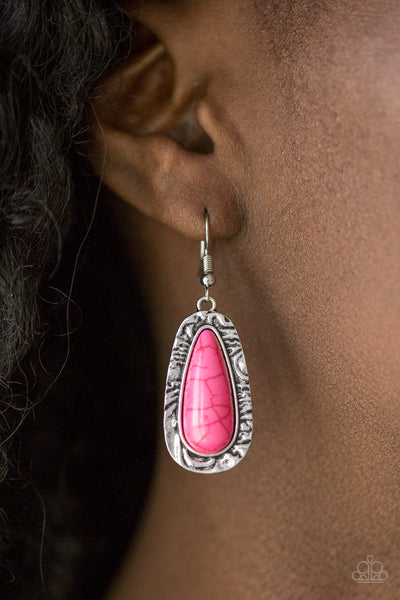 Paparazzi Cruzin Colorado - Pink Earrings