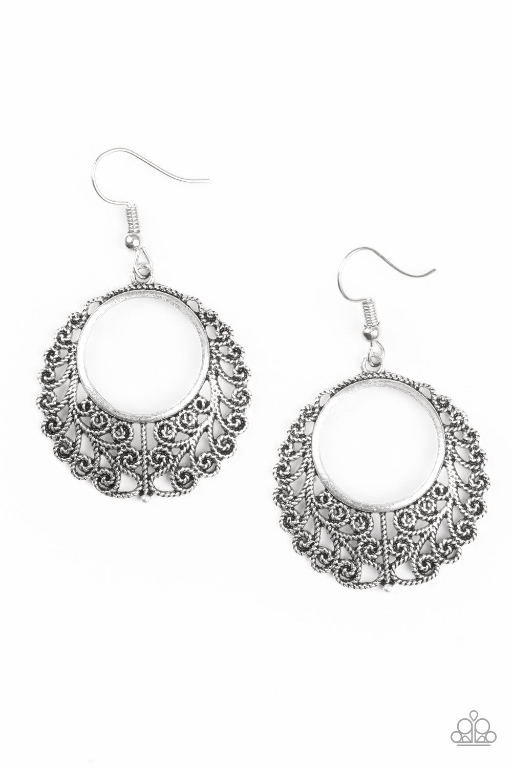Paparazzi Grapevine Glamorous - Silver Earrings