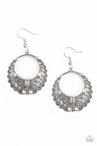 Paparazzi Grapevine Glamorous - Silver Earrings