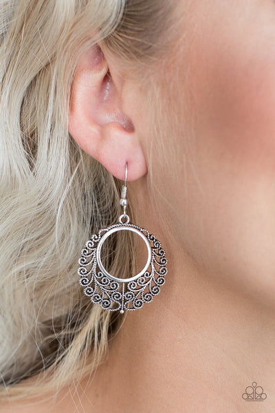 Paparazzi Grapevine Glamorous - Silver Earrings