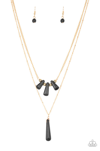 Paparazzi Basic Groundwork - Black Necklace