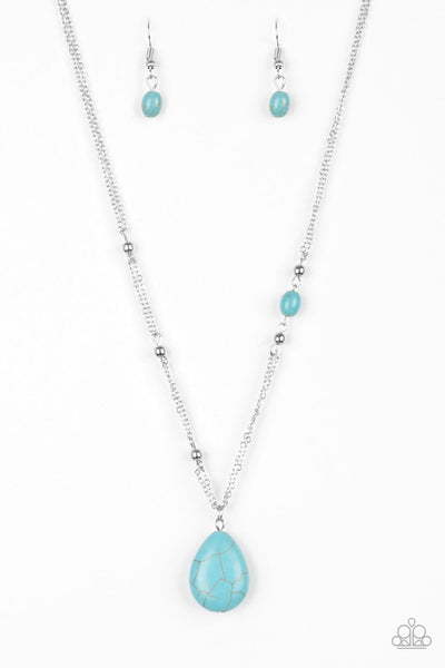 Paparazzi Peaceful Prairies - Blue Necklace