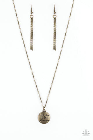 Paparazzi Find Joy - Brass Necklace