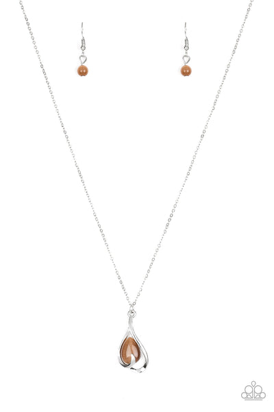 Paparazzi Tell Me A Love Story - Brown Necklace