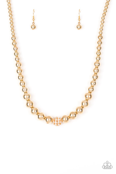 Paparazzi High-Stakes FAME - Gold Necklace
