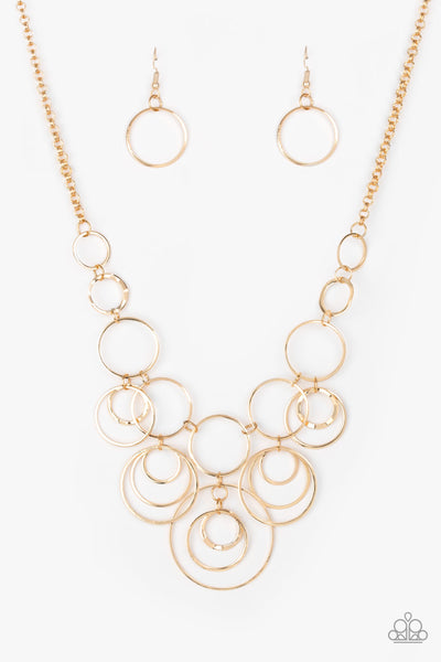 Paparazzi Break The Cycle - Gold Necklace