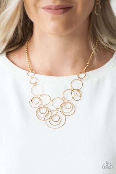 Paparazzi Break The Cycle - Gold Necklace