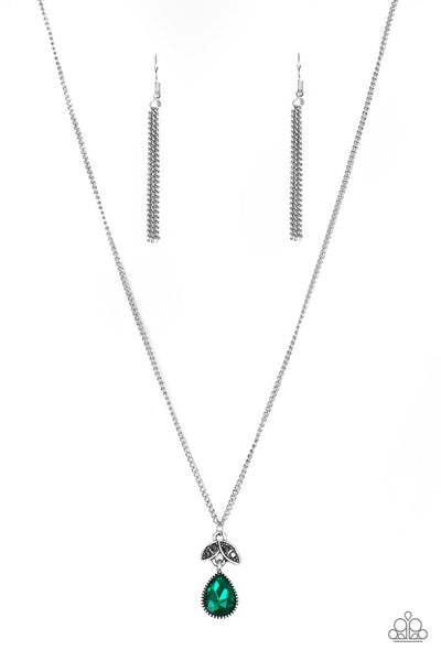 Paparazzi Nice To Meet You - Green Necklace
