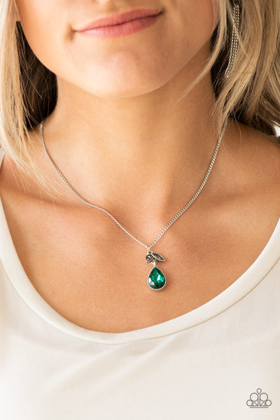 Paparazzi Nice To Meet You - Green Necklace