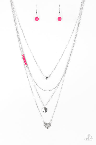 Paparazzi Gypsy Heart - Pink Necklace