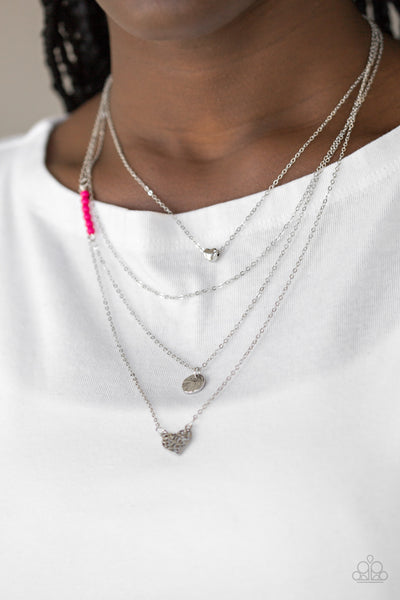 Paparazzi Gypsy Heart - Pink Necklace