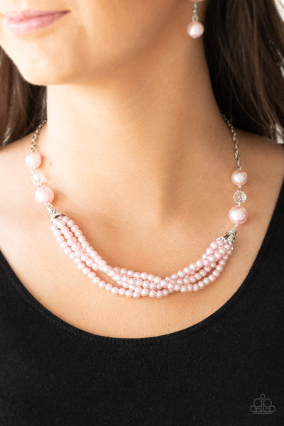 Paparazzi One-WOMAN Show - Pink Necklace