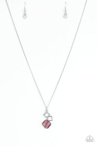 Paparazzi Stylishly Square- Purple Necklace