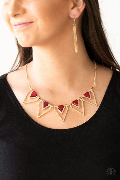 Paparazzi The Pack Leader - Red Necklace