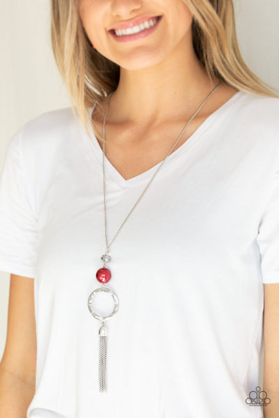 Paparazzi Bold Balancing Act - Red Necklace