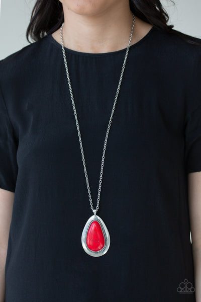 Paparazzi BADLAND To The Bone - Red Necklace