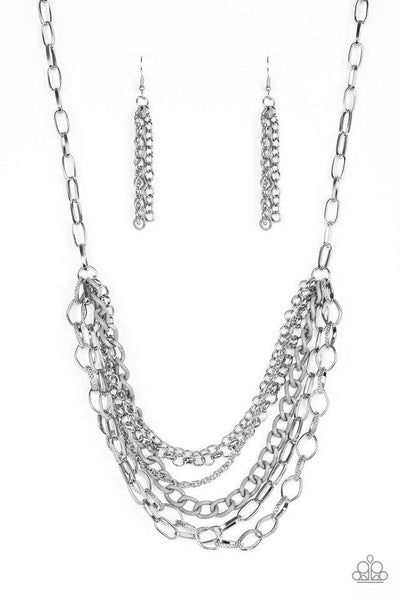 Paparazzi Color Bomb - Silver Necklace