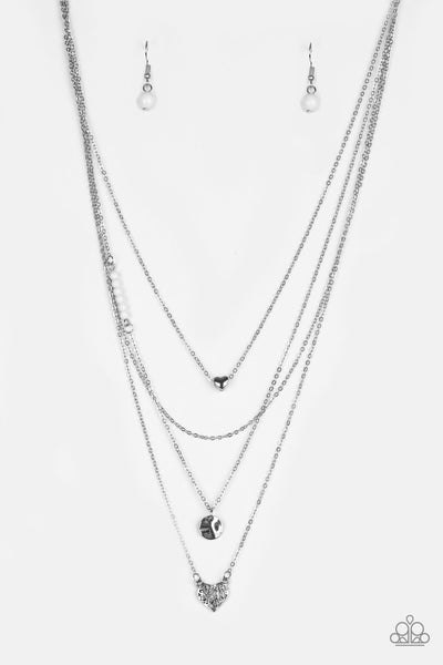 Paparazzi Gypsy Heart - White Necklace